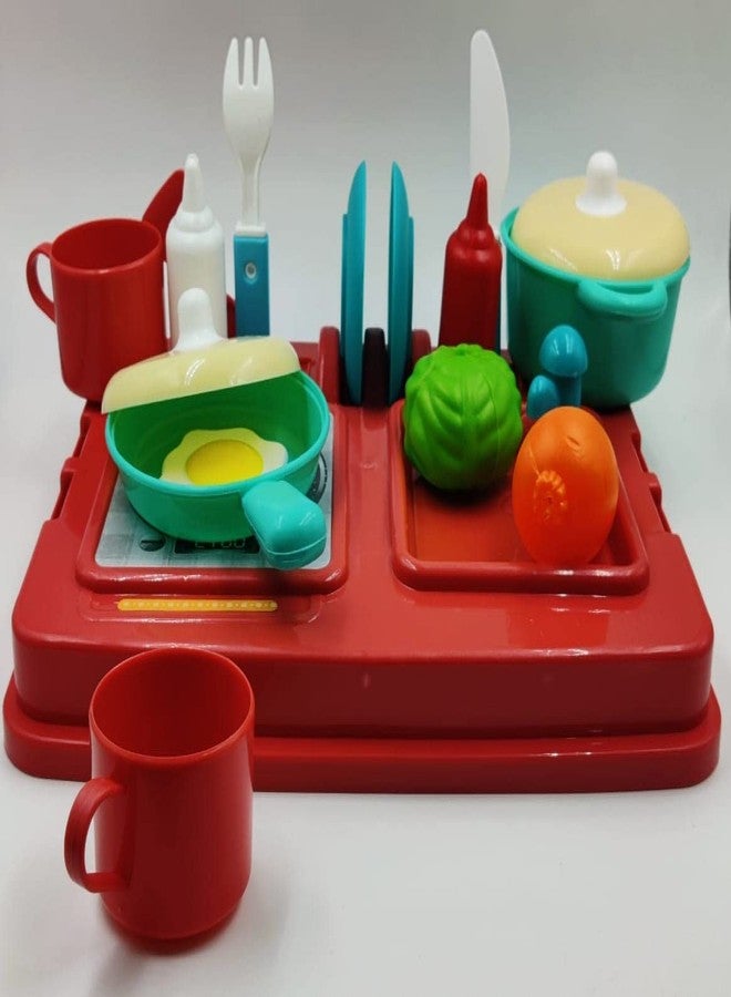 Toyshine 18 Pcs Kitchen Toy Set, Pretend Play Cooking Set for Kids (D-Lite) - Image 1